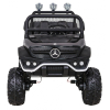 Mercedes Benz Unimog dla dzieci Czarny + Napęd 4x4 + Pilot + Bagażnik + Wolny Start + MP3 LED